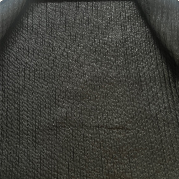 Ravel Vintage Stretch Shirt Zipper Closure White Black Diagonal Lined Small - Picture 9 of 10